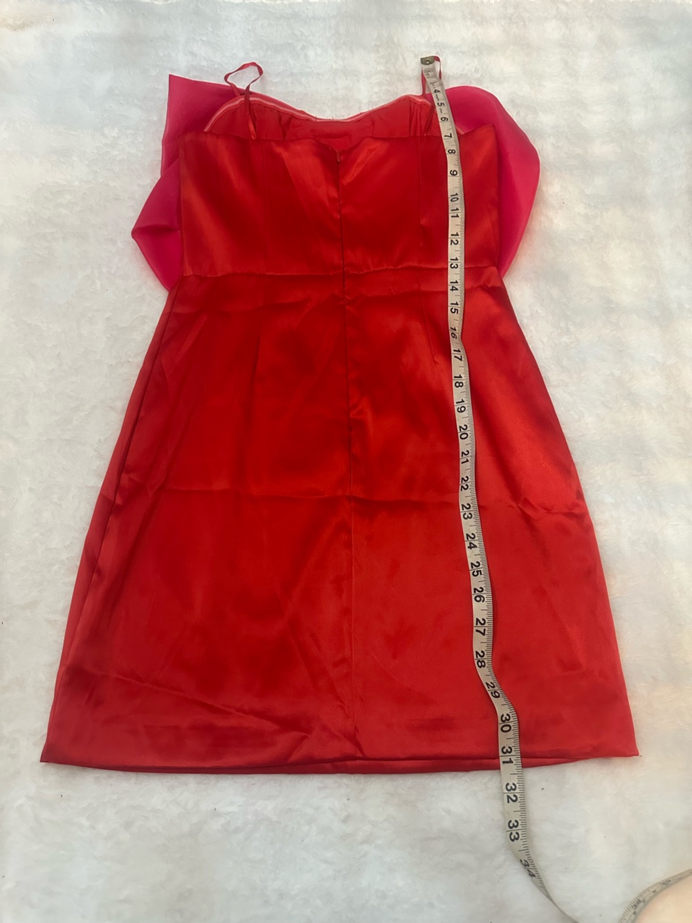 DO+BE Women's Red Big Bow Detail Mini Dress Size Small 39252 - Picture 7 of 10